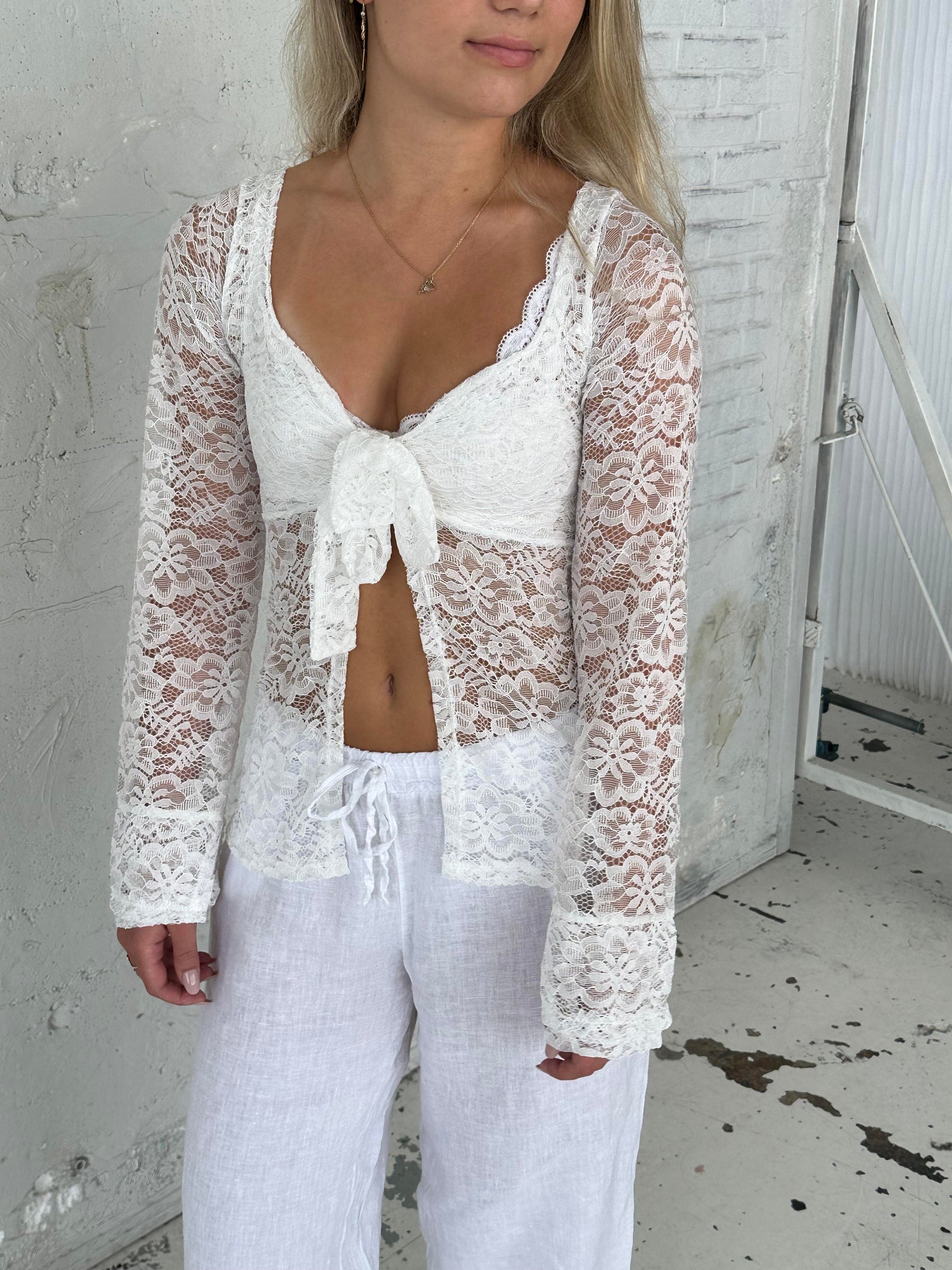 Maddy blouse - Lace white
