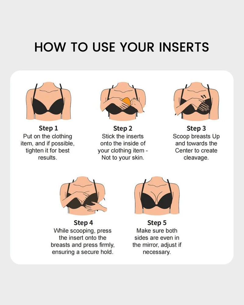 Invisible Lift Inserts | Double-Sided Adhesive Bra Lifter for Instant Boost - BUY 1 GET 1 FREE!