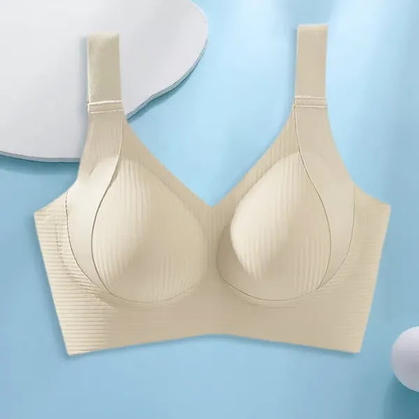 Reggiseno push-up regolabile senza ferretto a coste da donna