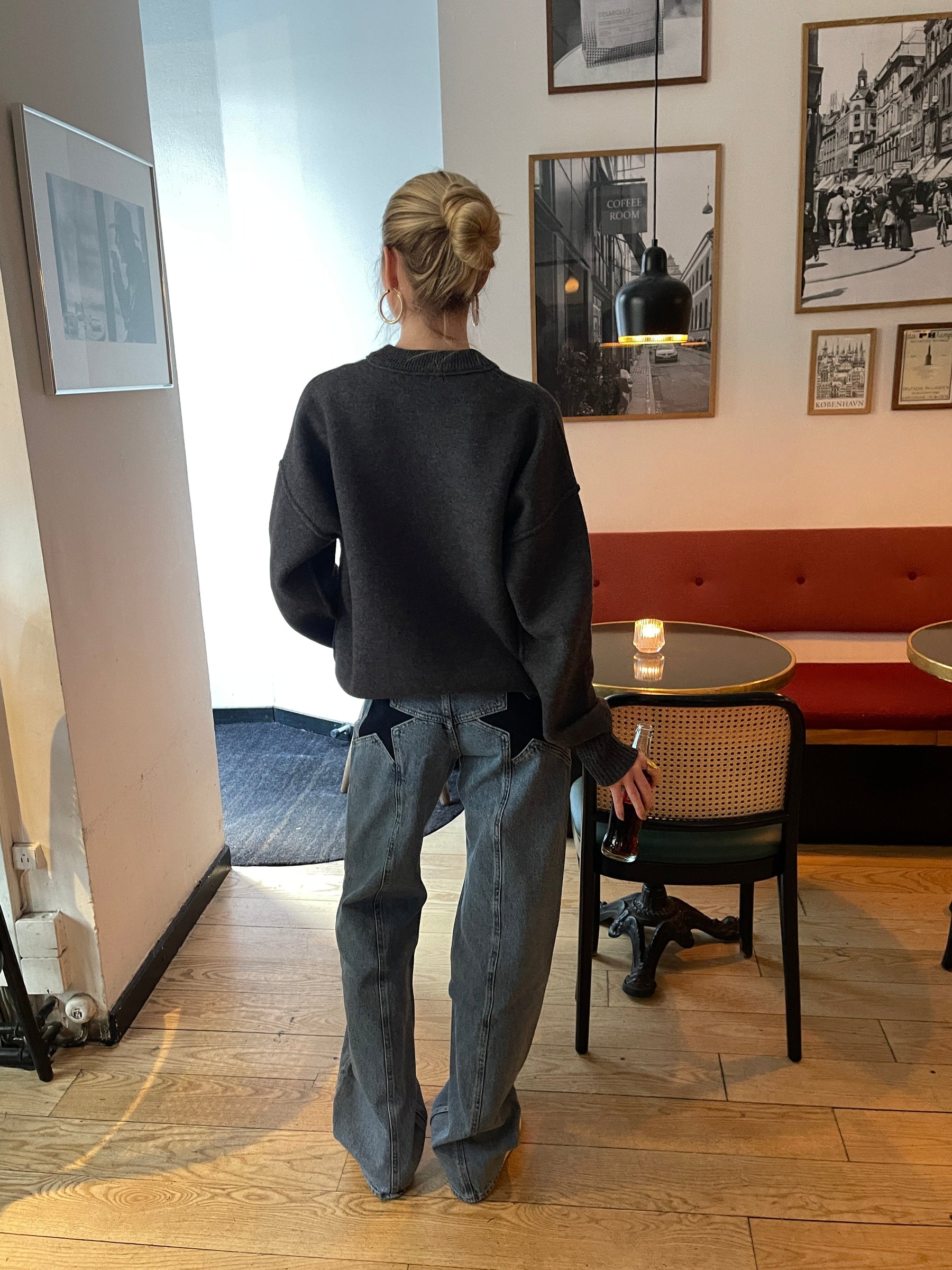 Star Jeans with Navy Stars - Light Denim