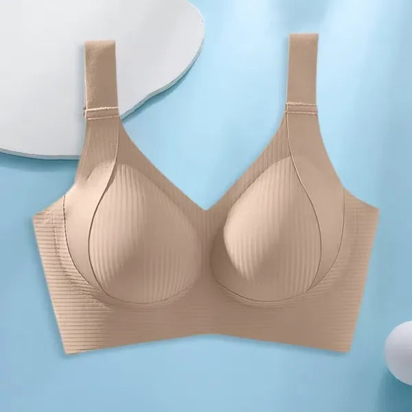 Reggiseno push-up regolabile senza ferretto a coste da donna