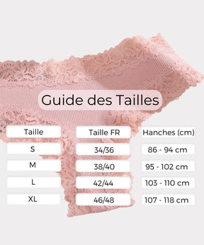 String CottonLace Dentelle [Antibactérien] - Achetez-en 3 recevez-en 5