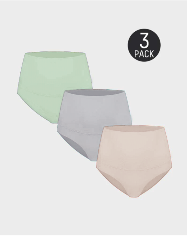 3-Pack High Waisted Tummy Control Briefs