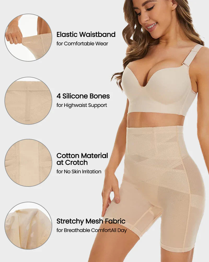Comfort High Waisted Body Shaper Shorts Seamless no Rolling Thigh Slimmer