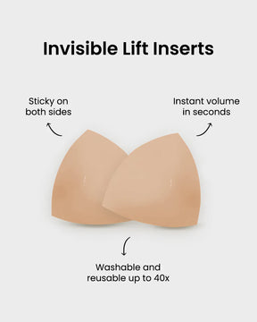 Invisible Lift Inserts | Double-Sided Adhesive Bra Lifter for Instant Boost - BUY 1 GET 1 FREE!