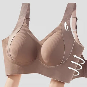 Reggiseno push-up regolabile senza ferretto a coste da donna 