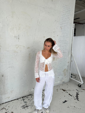 Maddy blouse - Lace white