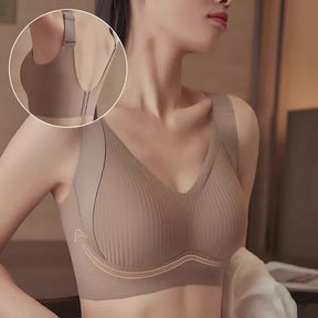 Reggiseno push-up regolabile senza ferretto a coste da donna 