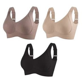 Reggiseno push-up regolabile senza ferretto a coste da donna 