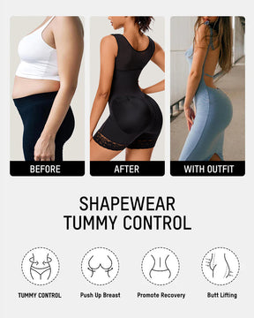 Extra Plus Size Shaper Bodysuit Tummy Control Shapewear With Bra