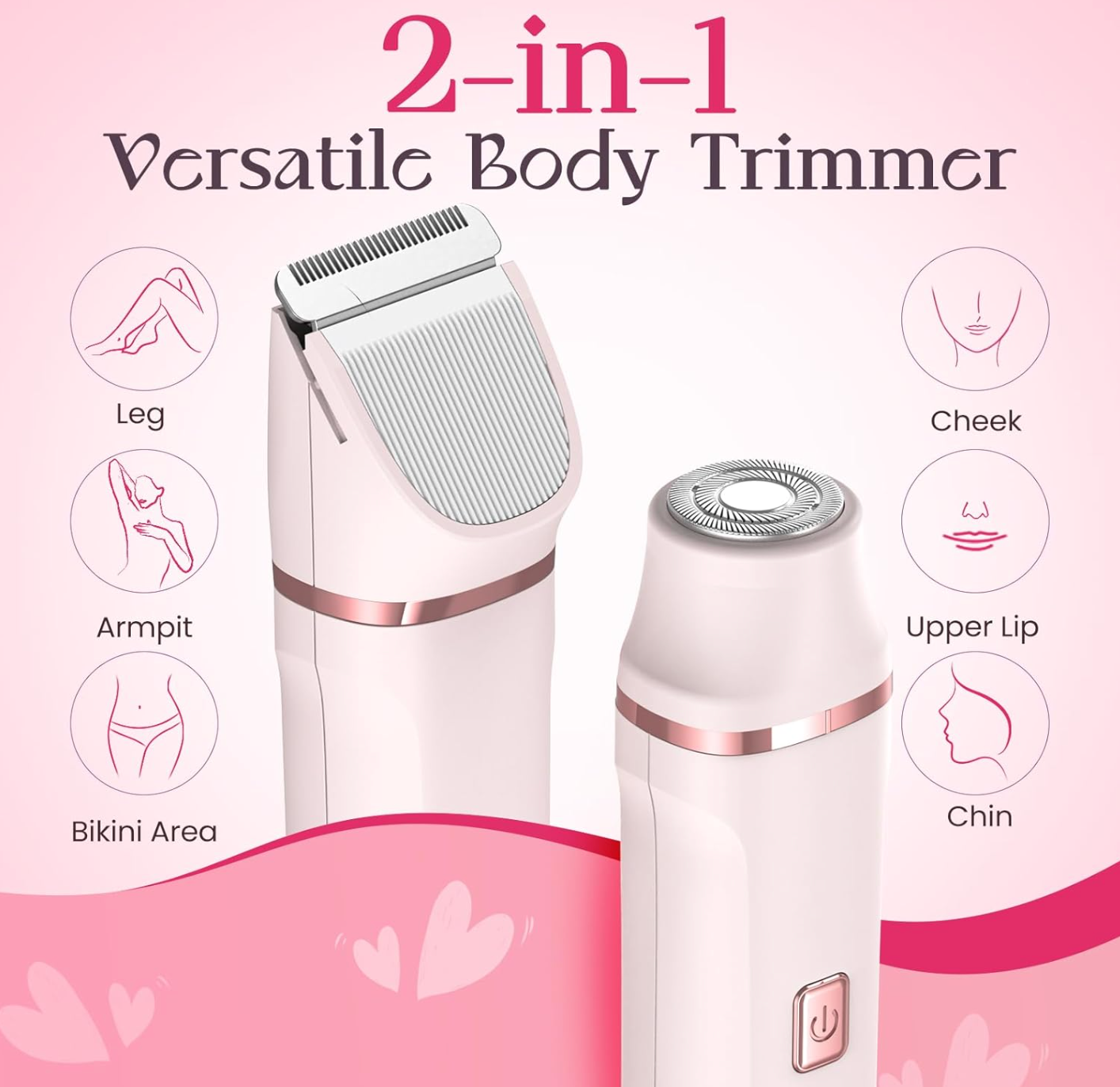 2-in-1 Painless Bikini Hair Trimmer