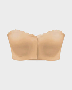 Strapless Front Closure Leopard Print Bra