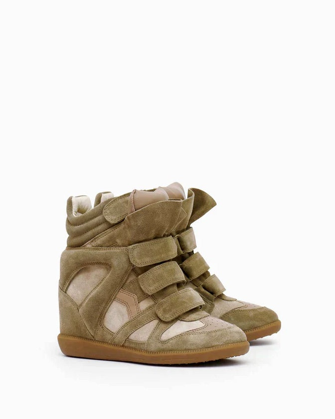 Bootelier, leather wedge trainers
