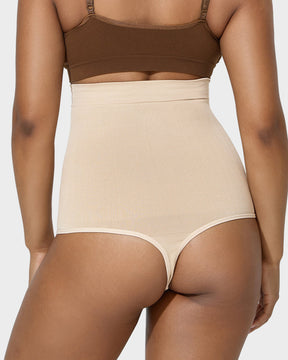 High Waist Tummy Control Thong Panty (2 Pack)