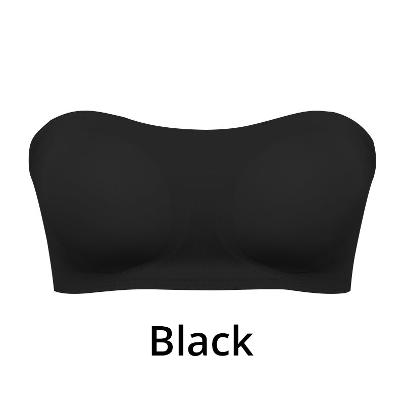 Strapless Wireless Bra with Crossover Side Closure