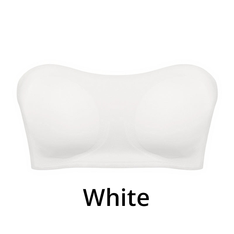 Strapless Wireless Bra with Crossover Side Closure