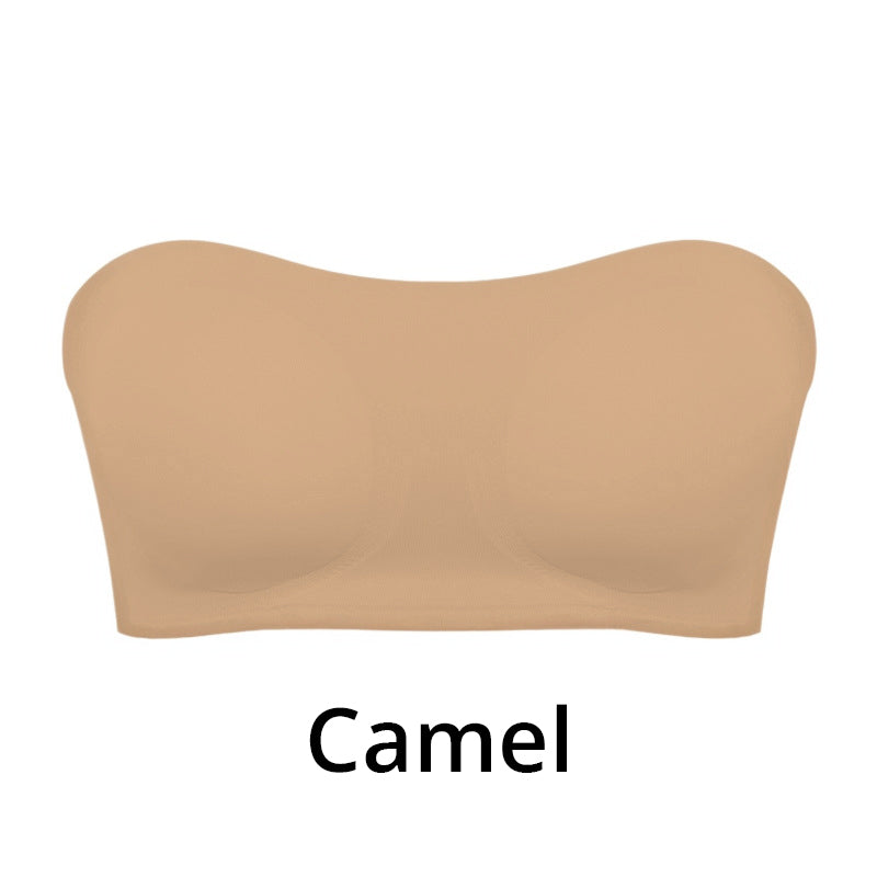 Strapless Wireless Bra with Crossover Side Closure