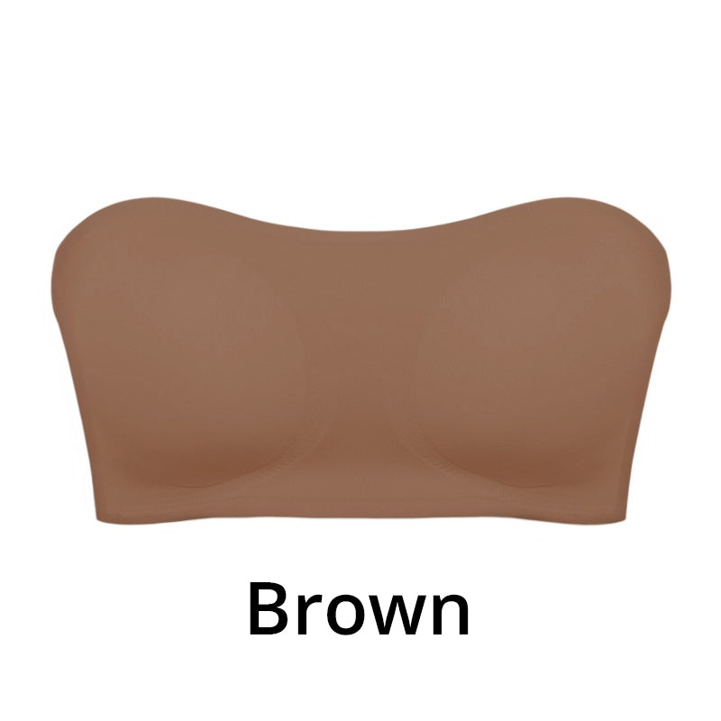 Strapless Wireless Bra with Crossover Side Closure